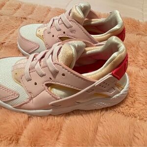 Nike Kids Pink and White Sneakers